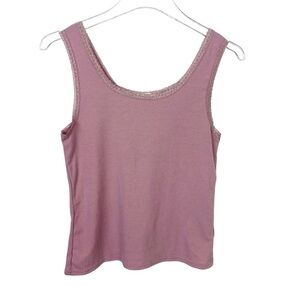 Paper + Tee Women's Mauve Tank Top Size Medium